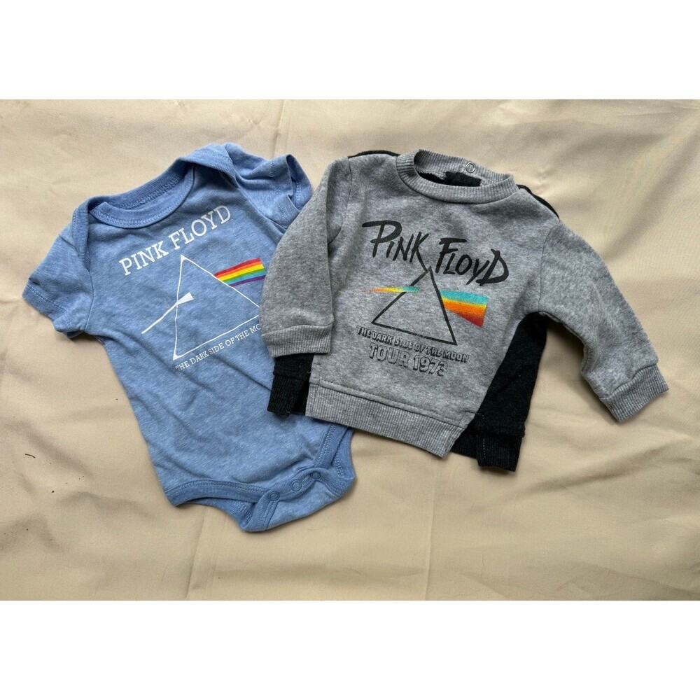 Pink Floyd onesie and sweatshirt 3 months